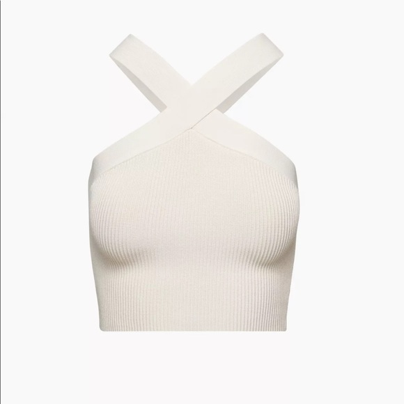 Aritzia Tops - NWOT Aritzia Sculpt Knit Criss Cross Cropped Tank